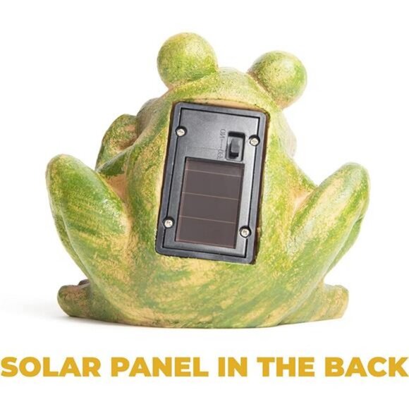 Frog Solar Light for Home and Outdoor Decor, Flickering LED Garden Light - Picture 5 of 6